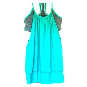 LULULEMON “NO LIMITS” TURQUOISE TANK TOP SIZE 8